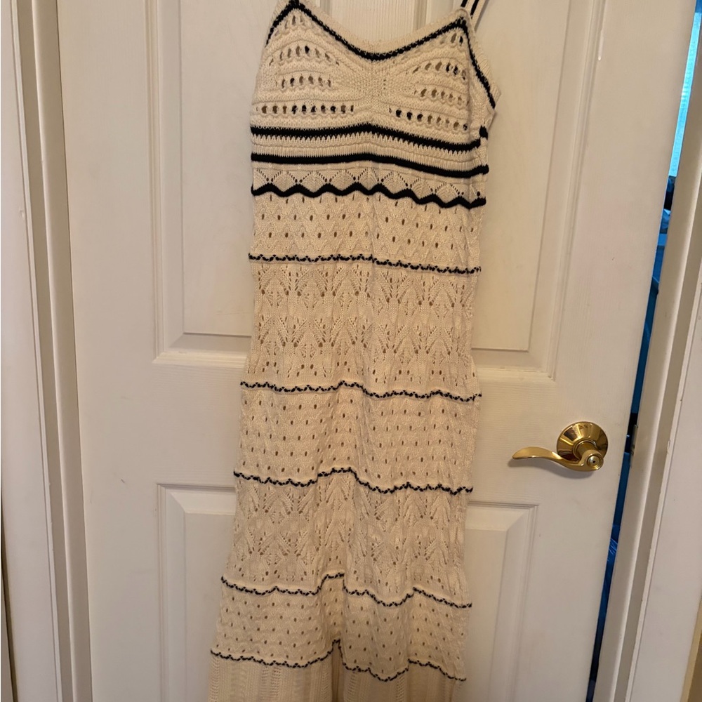 RIHOAS Cream Knit Top with Black Stripe Detail - Picture 6 of 10